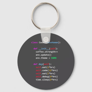 Funny Coding Python Cl Eat Code Sleep  Key Ring