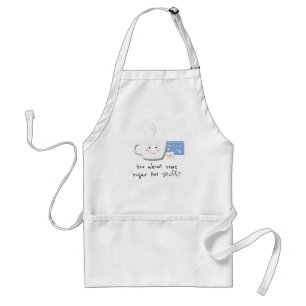 Funny Coffee and Sugar Cartoon Standard Apron