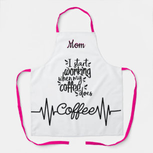 Funny Coffee Apron Personalised For Mum