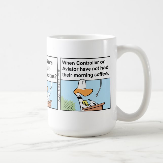 Funny Coffee Aviation Humour Mug (Right)