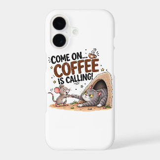 Funny Coffee Cat iPhone 17 Phone Case