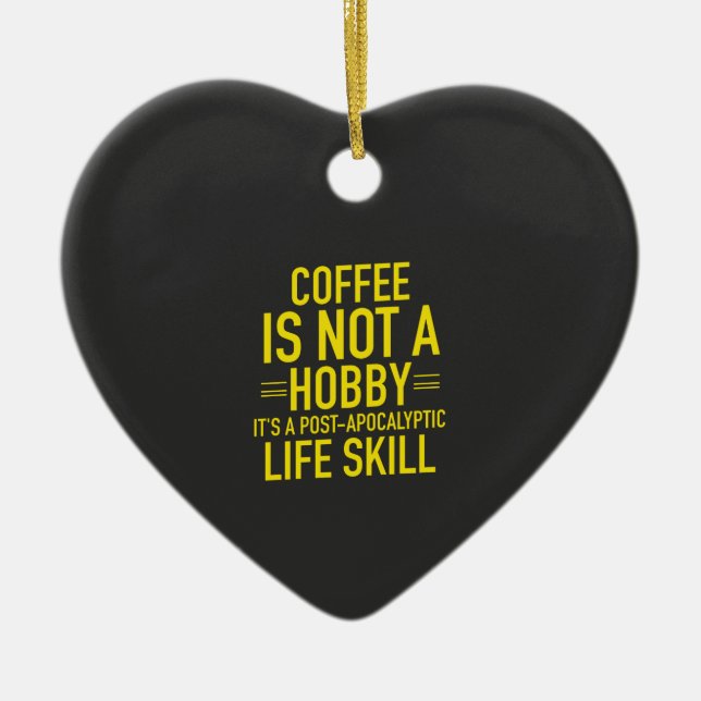 Funny Coffee Ceramic Ornament (Front)
