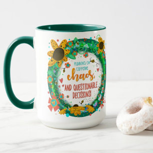 Funny Coffee Chaos Trendy Inspirivity Stylish Mug