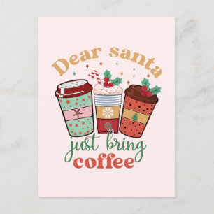 Funny coffee Christmas quotes  Postcard