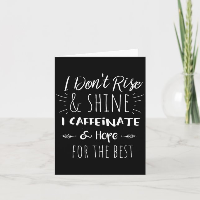 Funny Coffee Coffee Lover Saying Gift For Her Mom  Card (Front)