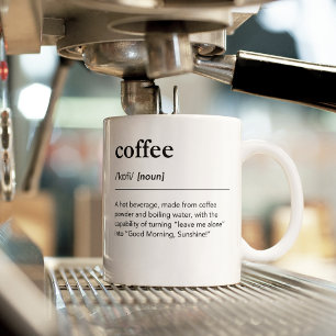 Funny Coffee Definition Barista Humour Modern Mug