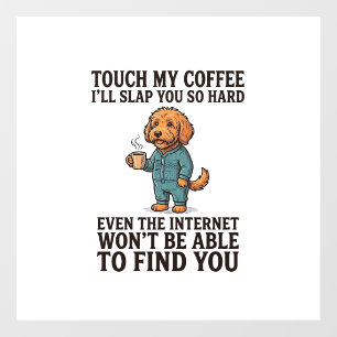 Funny Coffee Dog Vintage Engraving Shirt Design_1