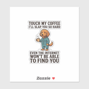 Funny Coffee Dog Vintage Engraving Shirt Design_1