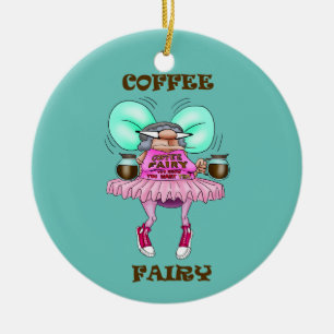 Funny Coffee Fairy Ornament