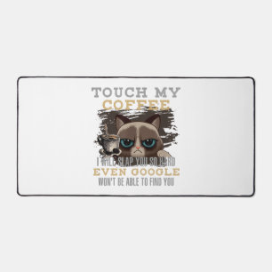 Funny Coffee Lover - Cat Humour Desk Mat