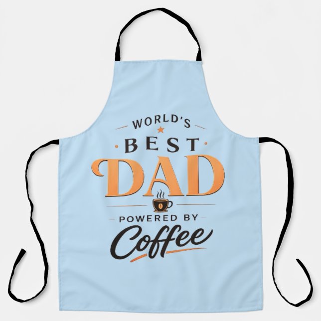 Funny Coffee Lover Dad Design Apron (Front)