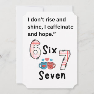 Funny Coffee Lover Quote Valentine's Day Humour Gr Holiday Card
