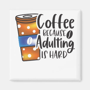 Funny Coffee Lovers Saying - Coffee Sublimation Magnet