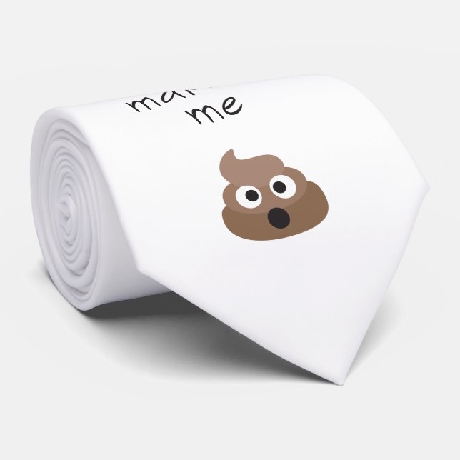 Funny coffee makes me poop emoji phrase tie (Rolled)
