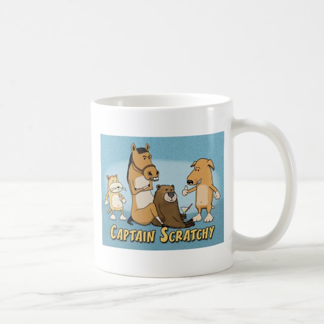 Funny coffee mug: Captain Scratchy Mug (Right)