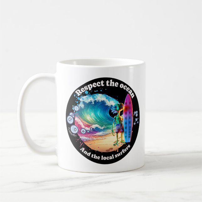 Funny coffee mug et respect ocean (Left)
