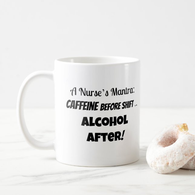 Funny Coffee Mug For Nurses (With Donut)