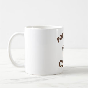 Funny Coffee Mug – “Powered by Coffee” Design
