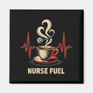 Funny Coffee Nurse Ekg Nurses Energy Caffeine Love Magnet