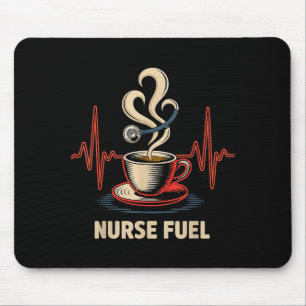 Funny Coffee Nurse Ekg Nurses Energy Caffeine Love Mouse Pad