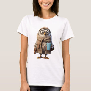 Funny Coffee Owl T-Shirt
