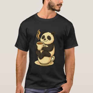 Funny Coffee Panda Espresso Cup Shirt for Coffee L