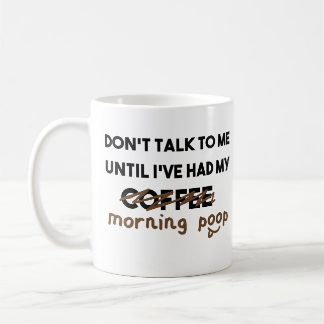 Funny Coffee Poop Mug (Left)