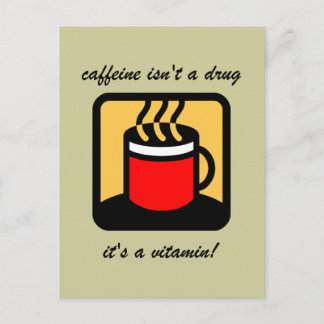 Funny coffee postcard