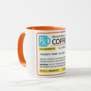 Funny Coffee Prescription Combo Mug