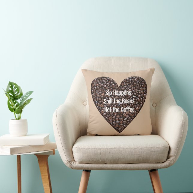 Funny Coffee Quote Cushion (Chair)