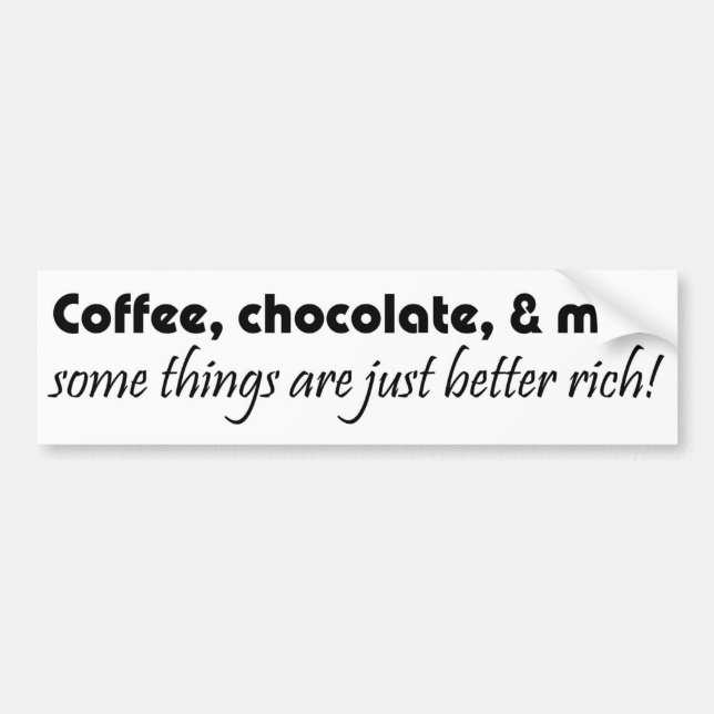 Funny coffee quote gift ideas bumpersticker gifts bumper sticker (Front)