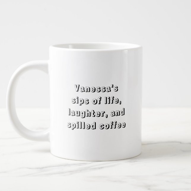 Funny Coffee Saying with Personalisation Mug (Left)