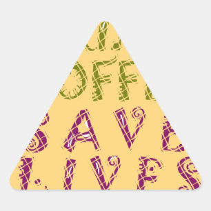 Funny Coffee Selfie Quote Design Triangle Sticker