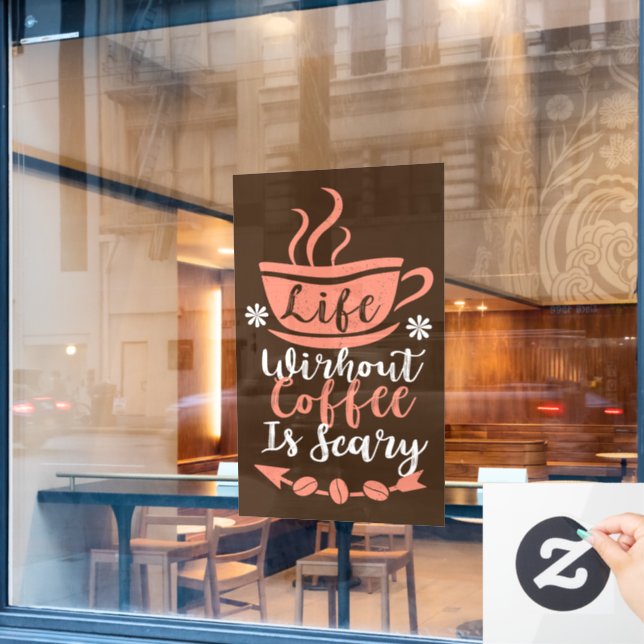 funny coffee shop word art  (Cafe Window)