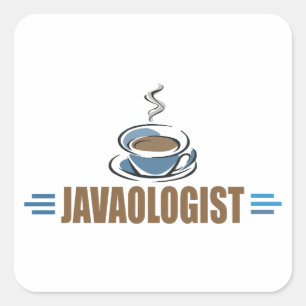 Funny Coffee Square Sticker