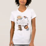 Funny Coffee T-shirt<br><div class="desc">Add a charming and funny touch to your wardrobe with our "Life Begins After Coffee" coffee t-shirt. This cute and stylish t-shirt features a beautifully illustrated design with coffee, latte, espresso, and coffee beans, making it the perfect choice for any coffee lover. Whether you're searching for the best Valentine gift...</div>