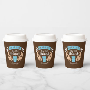 funny coffee word art Paper Cups
