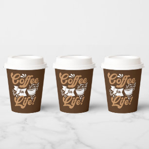 funny coffee word art Paper Cups