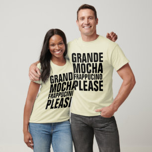 Funny Cofffee T-shirts, GRANDE FRAPPUCINO T-Shirt