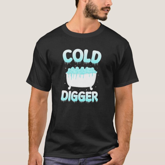 Funny Cold Shower Ice Bathing Cryotherapy Pun T-Shirt (Front)