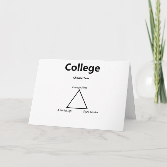 Funny College Choose Two Card (Front)