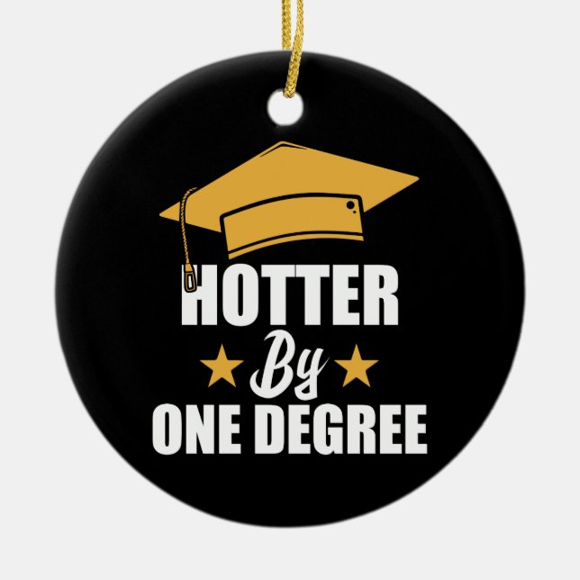 Funny College Graduation Gift Grad School Masters Ceramic Ornament (Front)