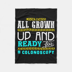 Funny Colonoscopy Joke Medical Humour Checkup  Fleece Blanket
