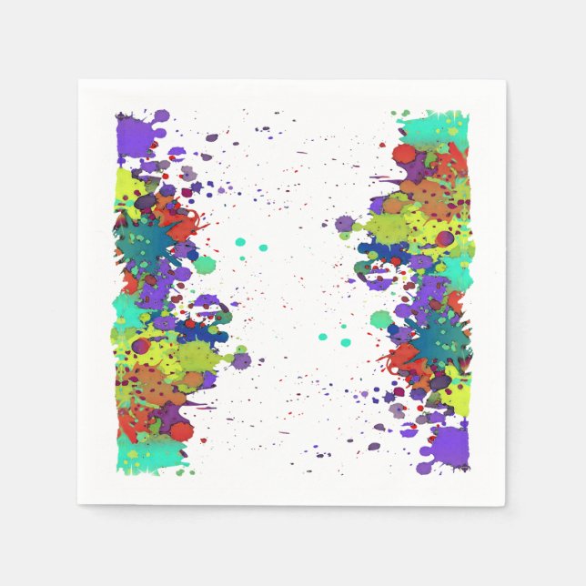 FUNNY COLOR SPLASH I + your ideas Napkin (Front)