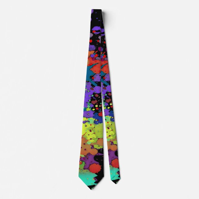 FUNNY COLOR SPLASH I + your ideas Tie (Front)