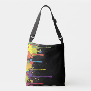 FUNNY COLOR SPLASHes II + your backgr. & ideas Crossbody Bag