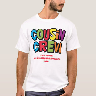 Funny Colorful Cousin Crew Family Reunion T-Shirt