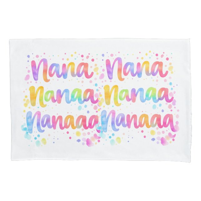Funny Colorful Dreamy Quote Paint Splashes Rainbow Pillowcase (Front)