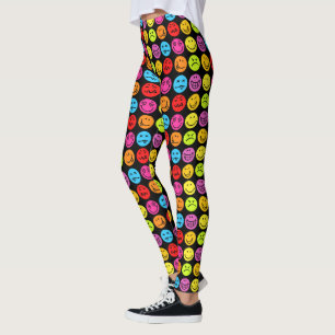 Funny Colorful Faces Leggings