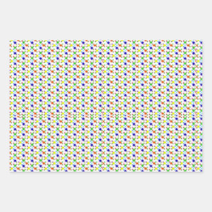 Funny Colorful Geometric Pattern Wrapping Paper Sheet